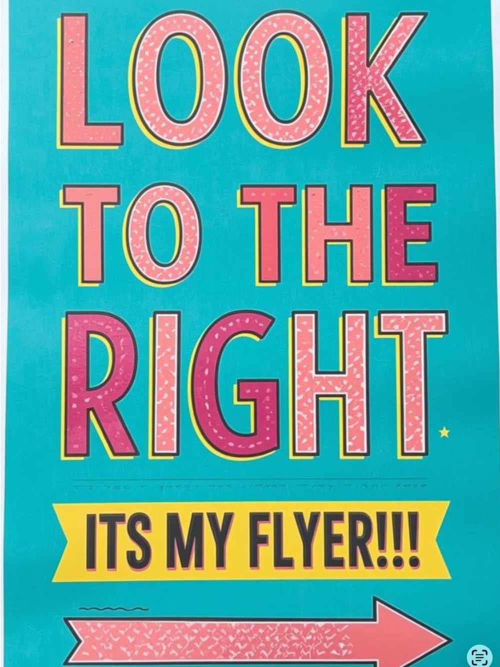 Teal & Pink 'Look to the Right' Card Holder